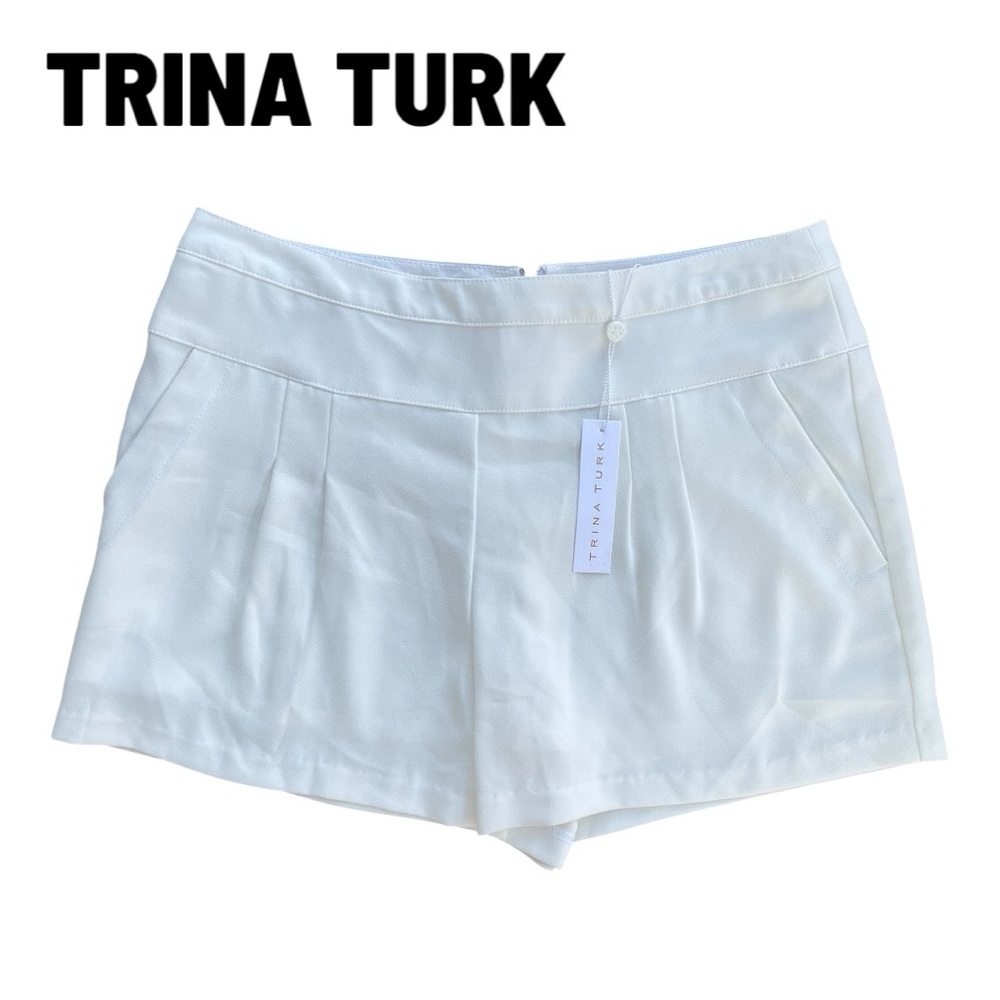 Trina Turk White High Waist Women's Shorts